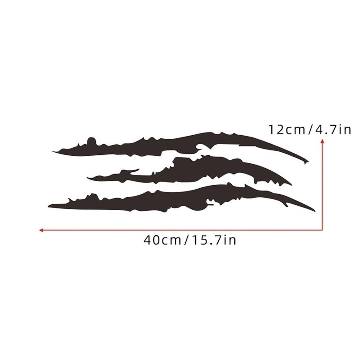 4-pack of claw mark pattern car headlight stickers, size: 15.7 x 4.7 inches, material: PET reflective material.
