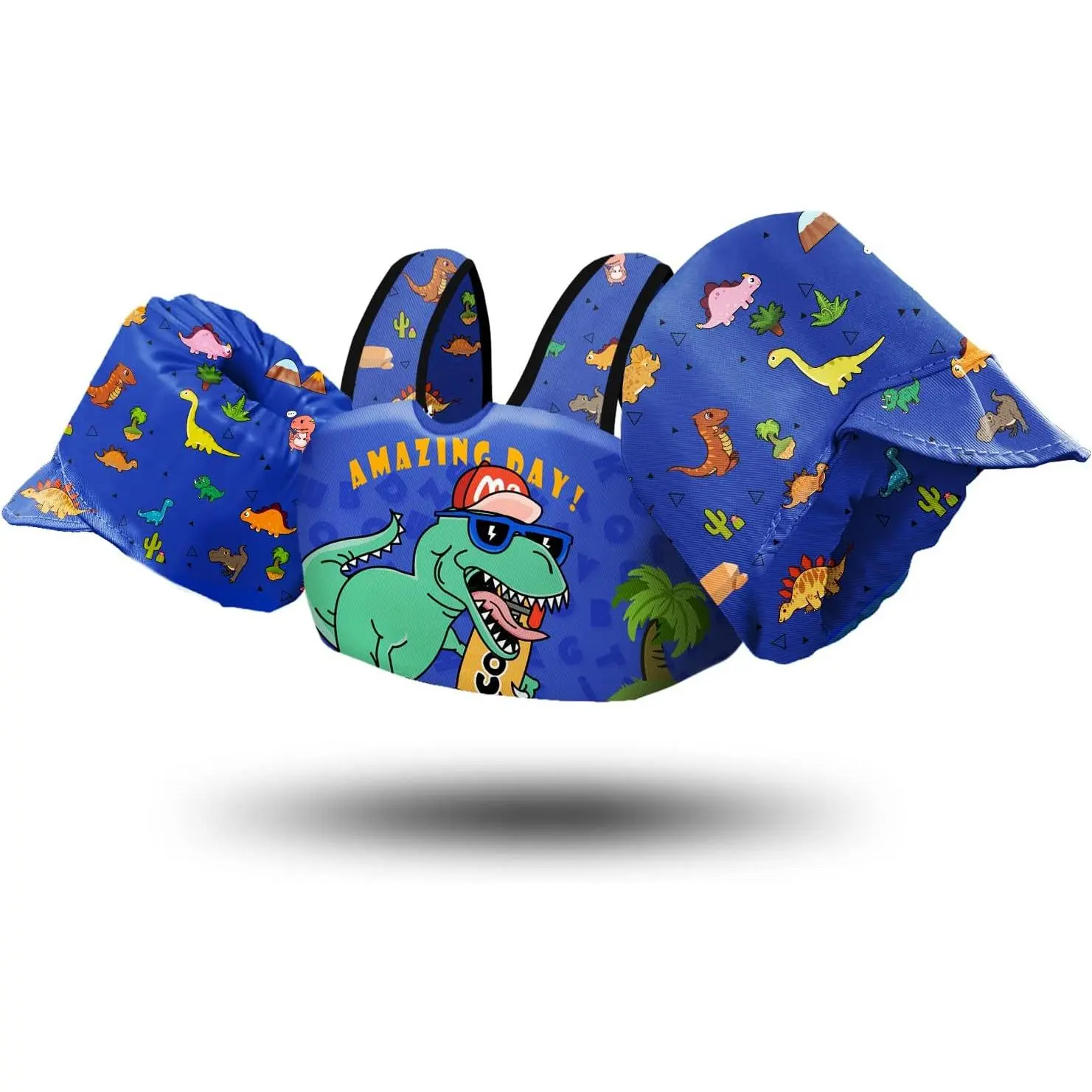 Kids Swim Vest Life Jacket for 30-55 Pounds Boys and Girls, Toddler Floaties with Shoulder Harness Arm Wings for 2,3,4,5,6,7 Years Old Baby beach