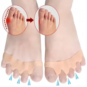 2PCS  Toe Separators & Toe Spacers, soft silicone toe straighteners are suitable for bent toes, relieving overlapping toes, hammer toes, and claw toes.