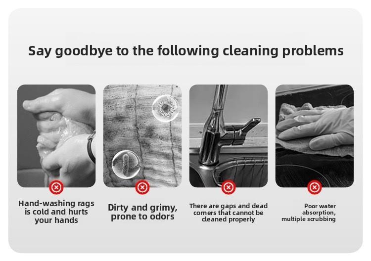 Mini Handheld Sponge Mop, Super Absorbent Portable Cleaner for Home Desktop, Bathroom & Kitchen, No Hand Wash Lazy Design, Compact Gadget for Quick Table Wipe & Small Space Daily Cleaning