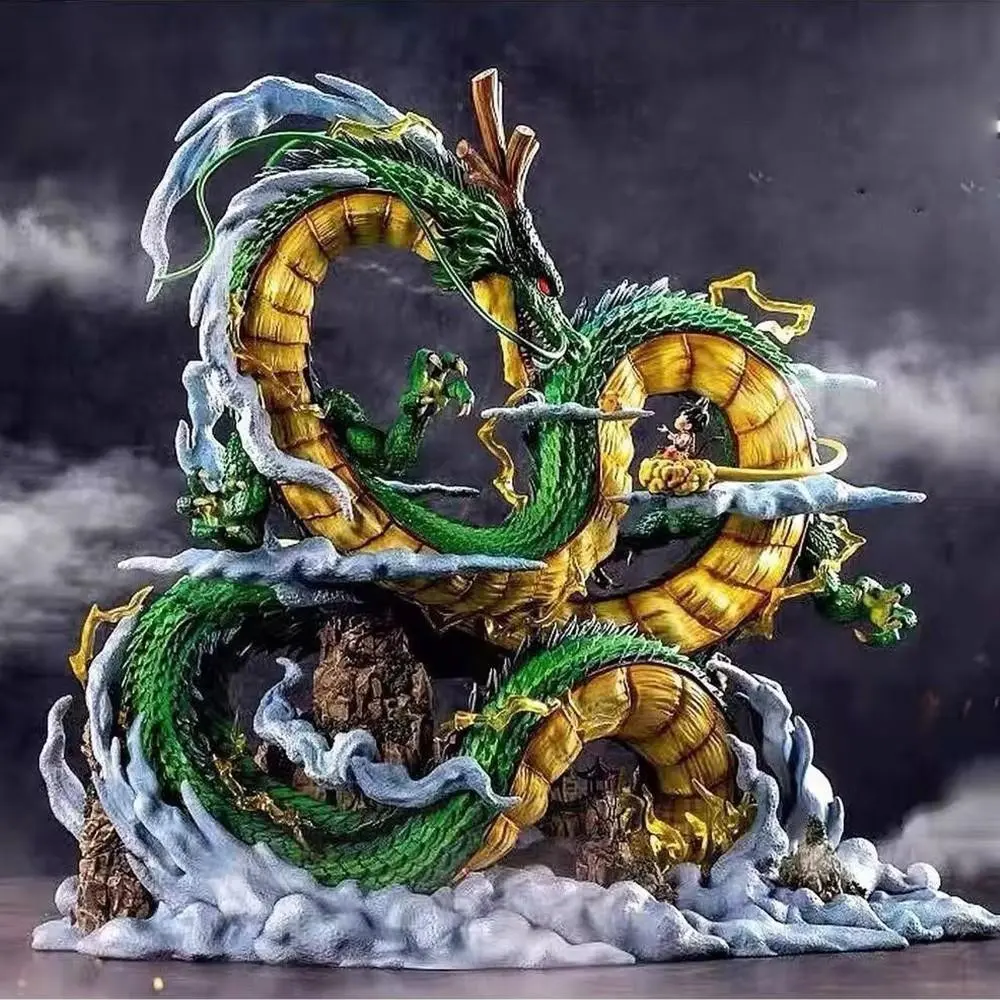One Piece Dragon Ball Shenron PVC Figure! Giant Dragon with Kid Goku in Clouds Scene，Unboxing Shenron & Kid Goku Statue! Must-Have DBZ Collectible for Fans，Perfect Home Decor for Dragon Ball Otakus Anime Collectible Figure Figurine Decor