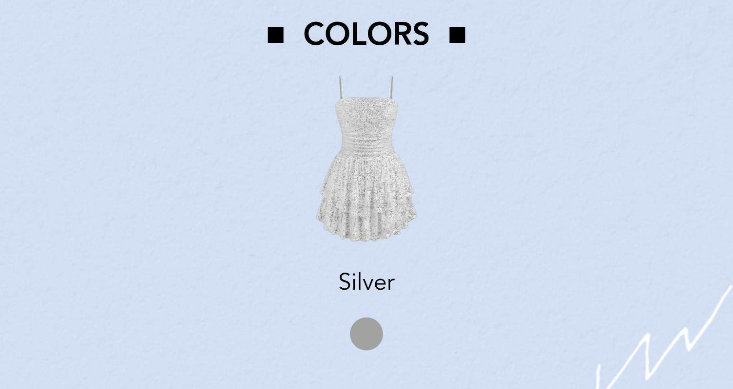 Women's Sequin Square Neck Solid Layered Ruched Mini Dress (Sizes 0-26)