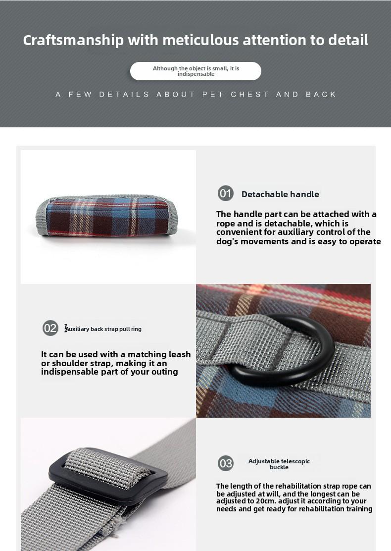 Dog Rear Leg Recovery Sling Post-Operative Rehabilitation Harness for Senior & Disabled Dogs Assistive Walking Leg Brace New Arrival Support Harness Injury Aid