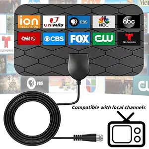 Indoor TV Antenna, 50 Miles Wide Signal Coverage, Simple Installation, Lifetime Free Local Channels，No Monthly Fee, MultiScene Home Business Digital Antenna