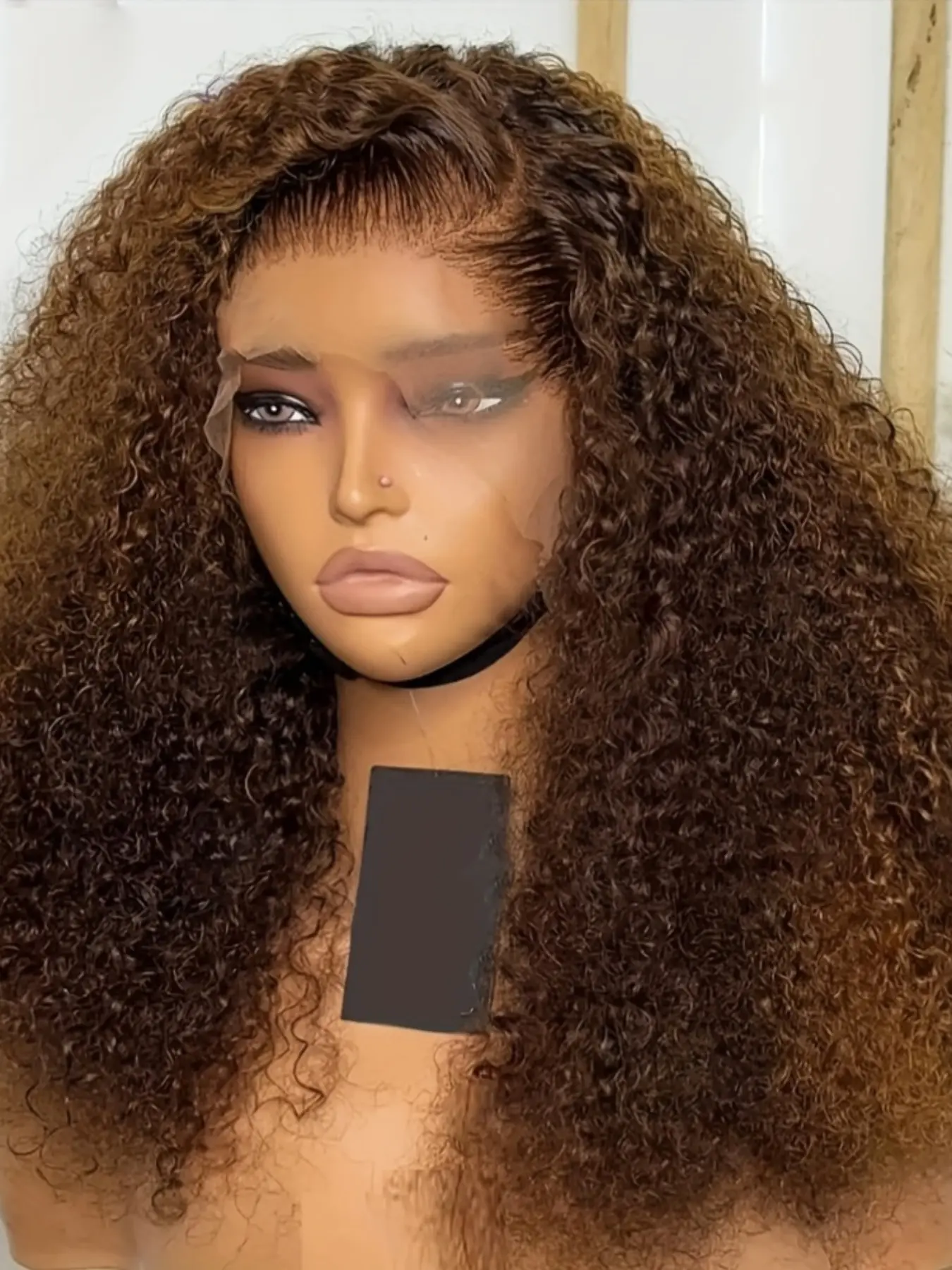 26 Inch Soft Non-Stick Pre-Banked Long Wig, 180% Density Curly Hair, 13x4x1 Lace Front, High Heat Resistant, Daily Use, Curly Frontal Wigs