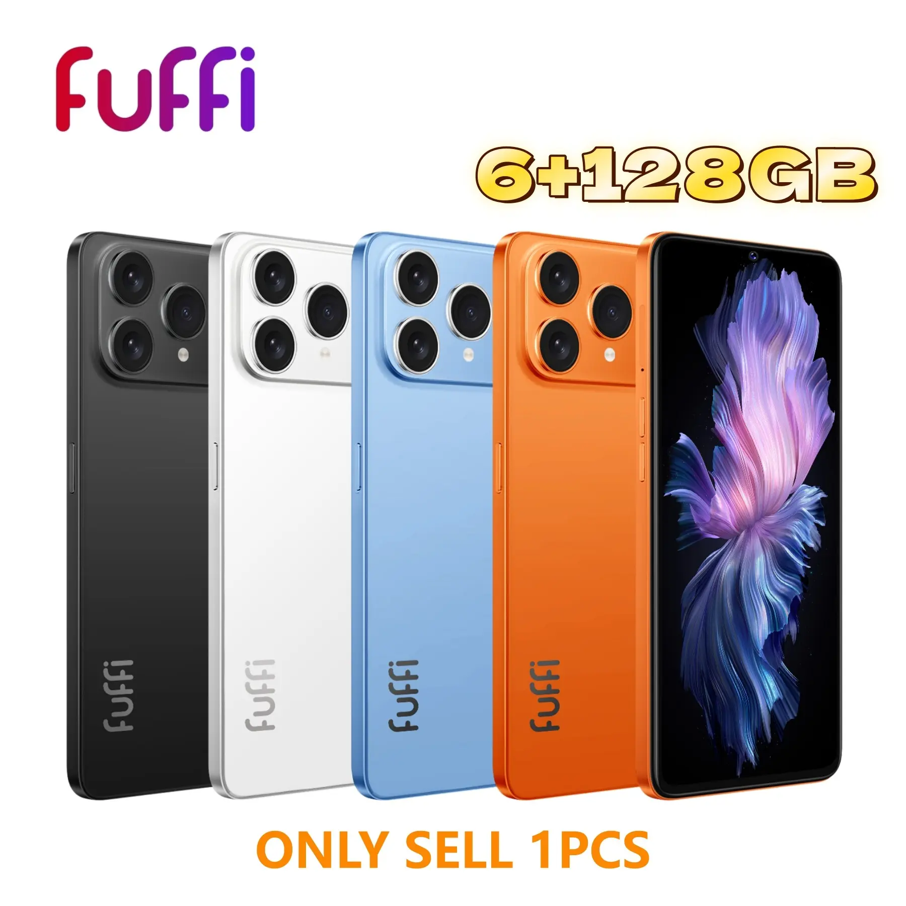 Fuffi M17 Pro Smartphone, 6.53-Inch HD Screen, 6gb RAM 128GB ROM, Octa-Core Processor, 4g Network, Dual Sim, 4000mah Battery, Android Os