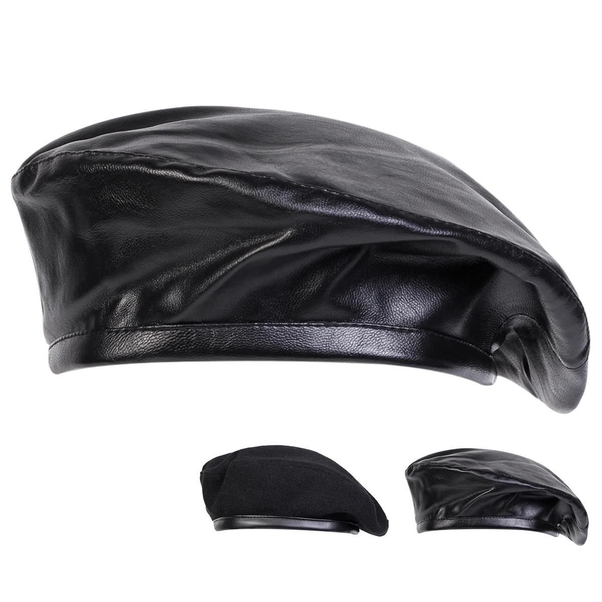 Unisex Solid Color Beret Hat Men and Women Painters Hats Autumn and Winter Warm Berets Flat Caps