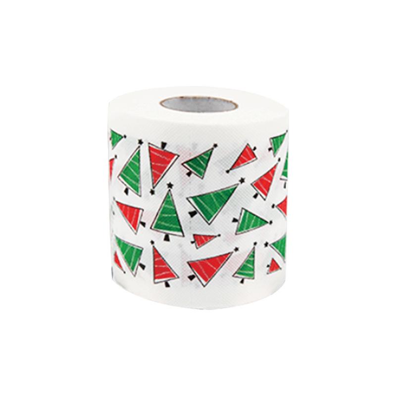 Christmas Holiday Printed Napkins Roll, Cartoon Santa Tree Gift Prints, Festive Kitchen Paper Towels, Christmas Party Supplies