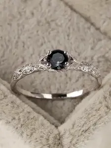 Elegant Style Artificial Zircon Decor Metal Ring, Women's Fashion Jewelry Accessories, Minimalist Romantic Aesthetic Jewelry Gift, Cubic Zirconia Ring