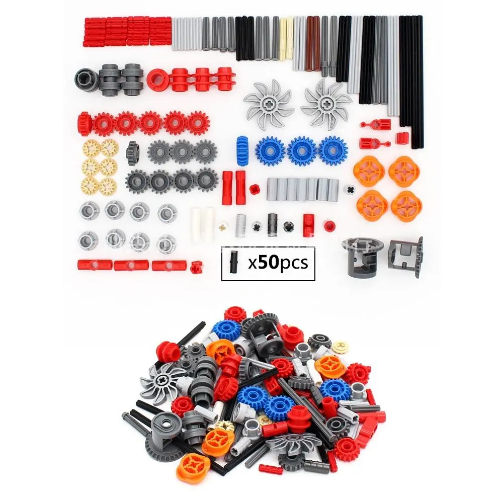 Technology small particle building block components 9686 accessories bulk variable speed gears 181pcs set mixed components