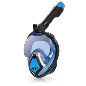 Dive Mask Breathing Waterproof Anti-Fog High Definition Snorkel Mask, Full Dry Float Mask Set, Swimming Goggles, Underwater Gear, Diving Gear, Snorkeling Gear