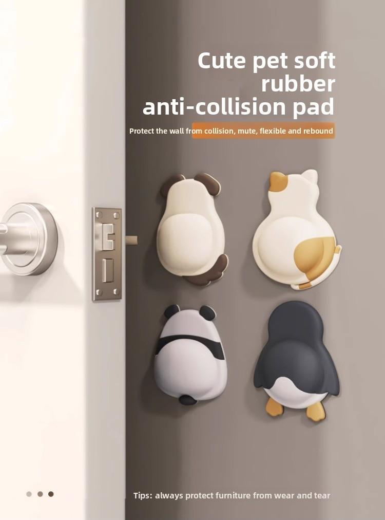 Silicone Door Stopper Bumper Stickers, Self Adhesive Door Handle Crash Pads, Soundproof Anti-Collision Dots for Wall, Refrigerator & Furniture, Quiet Protector to Prevent Scratches & Damage at Home