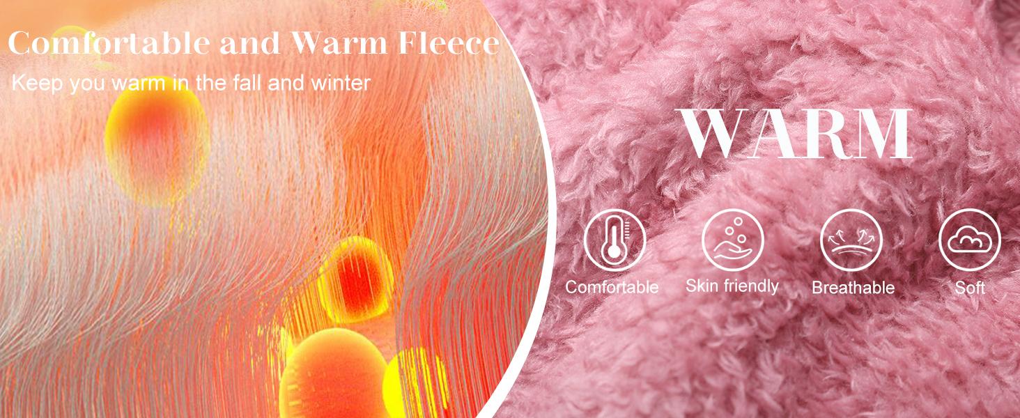 Women's Fluffy Pajama Set Fleece Pullover Pants Fuzzy Lounge Set Cozy Winter Pj Sleepwear with Pockets Long Sleeve Basic Matching Pajamas