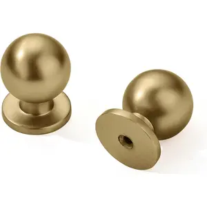 10 Pack Champagne Bronze 1 Inch Single Hole Cabinet Knobs Cabinet Handles Drawer Knobs and Pulls for Bathroom Cabinets