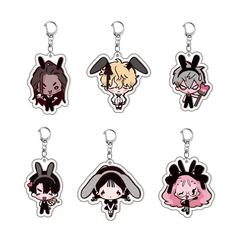 New Hot Korean Cartoon Chibi Keychain, Unisex Backpack Accessory, Luka Ivan Till Mizi Hyuna Sua Role Play Keychain, Fan Collection Gift