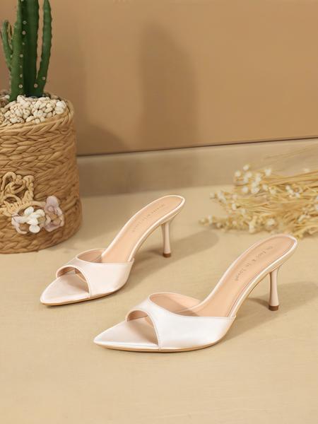 Women's Fashionable Satin  High Heel Sandals, Elegant Stiletto Heeled Sandals for Party, Daily Clothing Decor for Women & Girls, Elegant Party Shoes, Footwear
