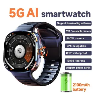 Smartwatch, 2.4-inch high-end luxury watch, card-insertable wireless calling/dialing, dual systems, multiple exercise modes, incoming call reminder and rejection, text message reminder, message reminder, various APP reminders, multi-functional display, hi