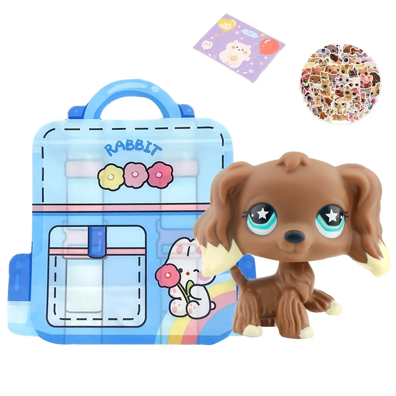 Lps Cocker Spaniel #960 Statue, Blue Different Eyes, Mini Pet Shop Rare Collectible Figure, Cute Collectible Figurines, Birthday Christmas Halloween Gift, Collectible Pvc Figure, Figurines Collectibles, Collectible Items