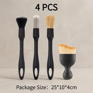 4 Counts Set Car Detailing Products,Soft Professional Portable Brush for Car Interior Cleaning & Dust Removal, Car Valeting Kit,Car Interior Cleaning Brush Set, Cleaning Supplies,Automotive-YY1