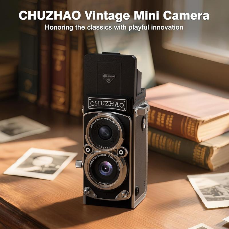 CHUZHAO Mini Digital Camera, Portable TLR Style Retro Point and Shoot ...
