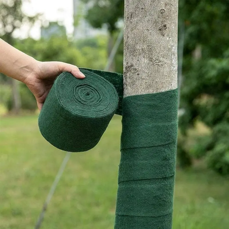Thick Thermal Tree Wrap Fabric, Reusable Sunshade Anti-Freeze Bandage for Winter Garden Care & Landscaping Seedlings, Fruit/Street Trees Protection