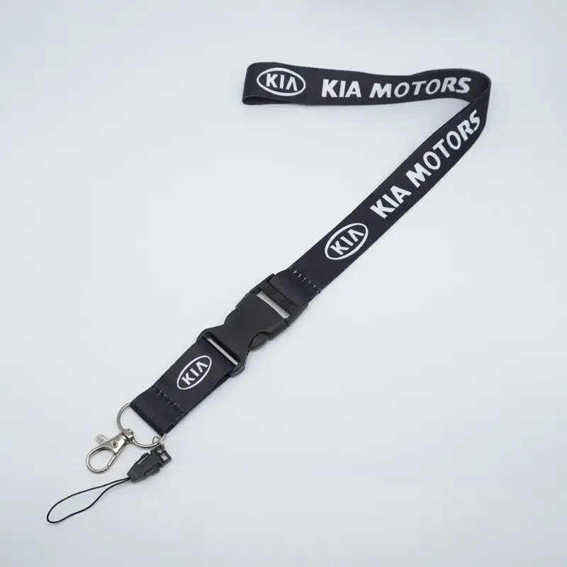 Nylon Printing Emblem Style Keychain, Lanyard Pass Work ID Mobile Neck Strap, for Kia Models Carnival Niro Ev9 K8 Forte Cerato Sportage Ray Ev Telluride Ceed Picanto Seltos Soul Rio 3 4 5