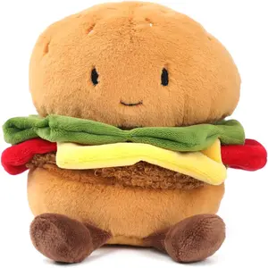 Hamburger Stuffed Animals Toy,Soft Food Plush,Cute Plushie 8 Inches, Adorable Gift for All Ages