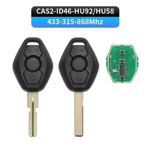 For BMW 5 series E46 E60 E83 E53 E36 E38 5WK49147/5WK49125 With ID46 Chip CAS2 Systems 315/433/868 Mhz 3 Buttons Car Remote Key