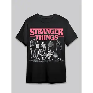 Stranger Things Retro Character T-Shirt, Hawkins Crew Tee, 80s Nostalgia Shirt for TV Show Fans