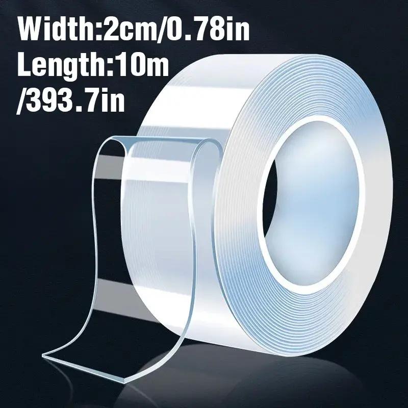 Double Sided Tape, Durable Double Sided, Waterproof Strong Adhesive Tape, Invisible Adhesive, Multifunctional Tape for Plastic, Fabric, Wood, Glass