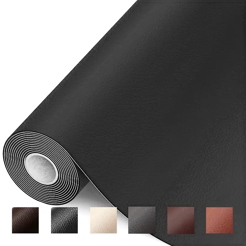 Self-Adhesive Textured Faux Leather Patch, Durable Pu Leather, Easy-to-Use for Car Interiors and Home Decor, Removable Durable Luxury Tablecloth Sticker, Perfect for Modern Bedrooms and Living Rooms