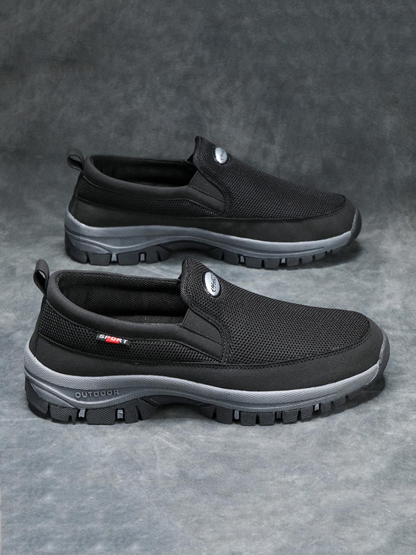 Men's Casual Sporty Slip on Round Toe Sneakers, 1 Pair Trendy Breathable Comfortable Sports Running Shoes, Fashionable Sneakers for Daily Wear, Walking Running Shoes