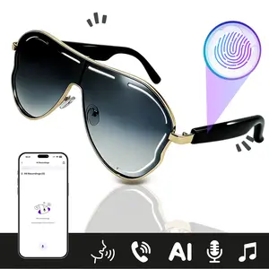 2026 Smart Bluetooth SunGlasses,Summer Glasses,Wearable Smart Glasses,Wireless Audio Sunglasses Open Ear Headphones with Mic UV Protection for Driving Sports Hands Free Calls Music Touch Control,Men / Women Gifts