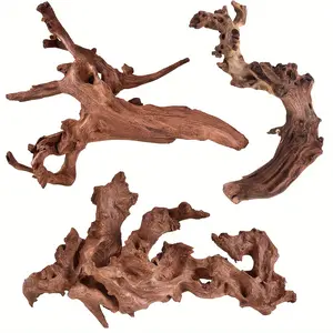 3pcs Natural Large Driftwood For Aquarium Decor, Sinking Wood Fish Tank Decor For Aquarium, Reptile Tank