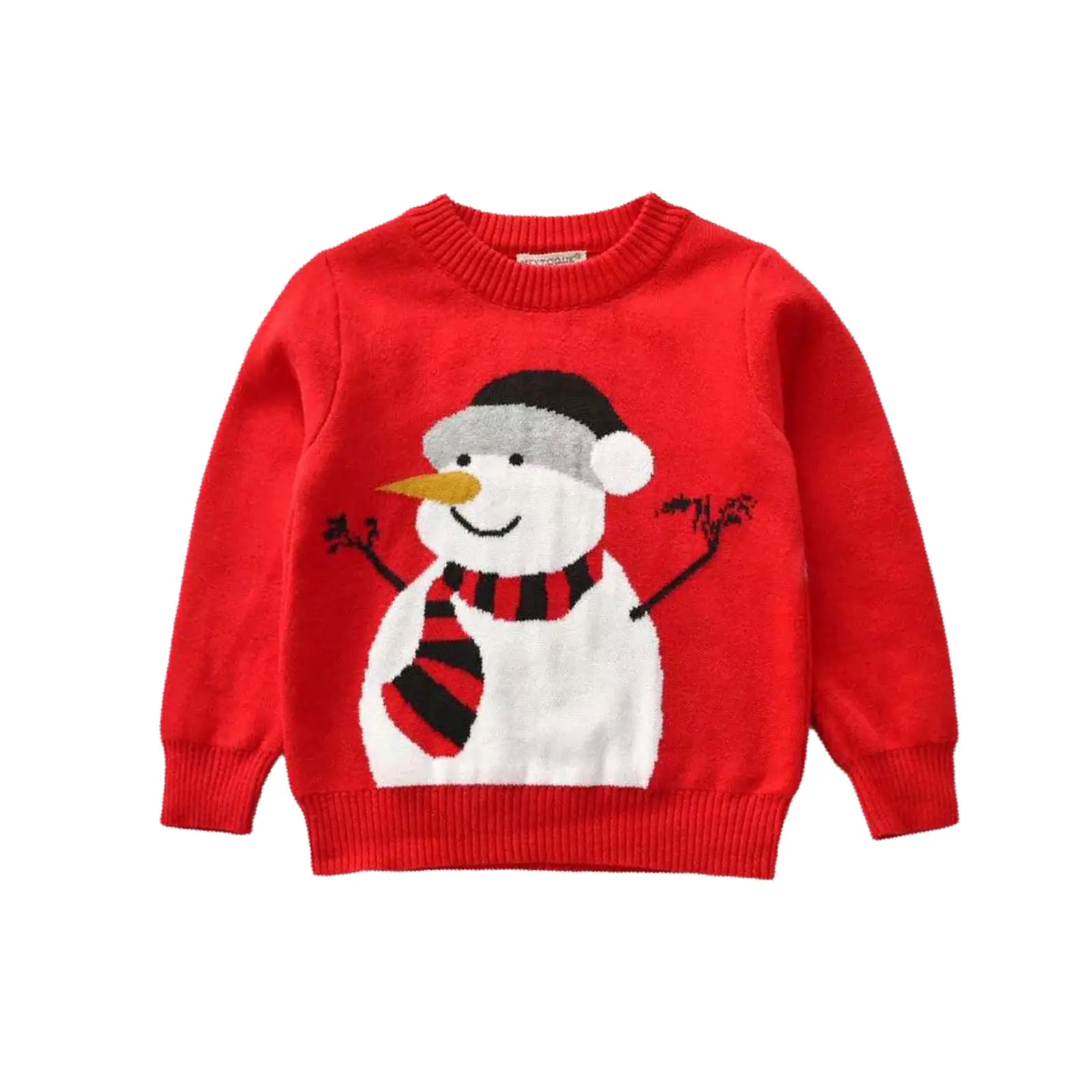 Toddler Baby Girl Boy Christmas Sweater Knit Crewneck Sweater Cotton Pullover Sweatshirt Tops Warm Fall Winter Clothes for Little Kids
