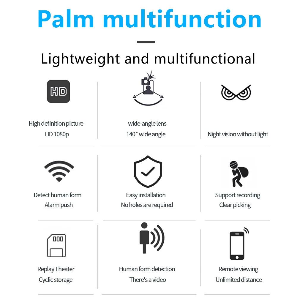 MOBILoom MINI Smart Remote Wifi Camera 1080P HD Wireless WIFI with 16GB Memory Card Night Vision for Home Security Monitoring