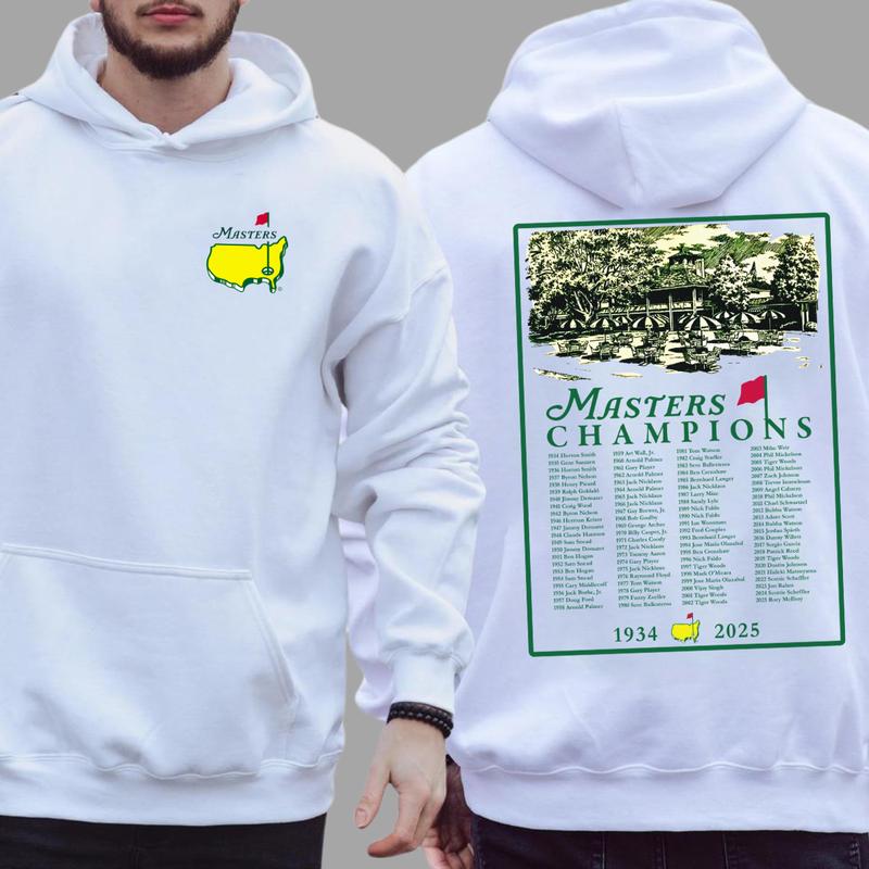 Masters Tournament Augusta 91 Years Hoodie, Golf Tournament, The Masters Golf Cup 2 Sided Hoodie, Golf Gifts For Men