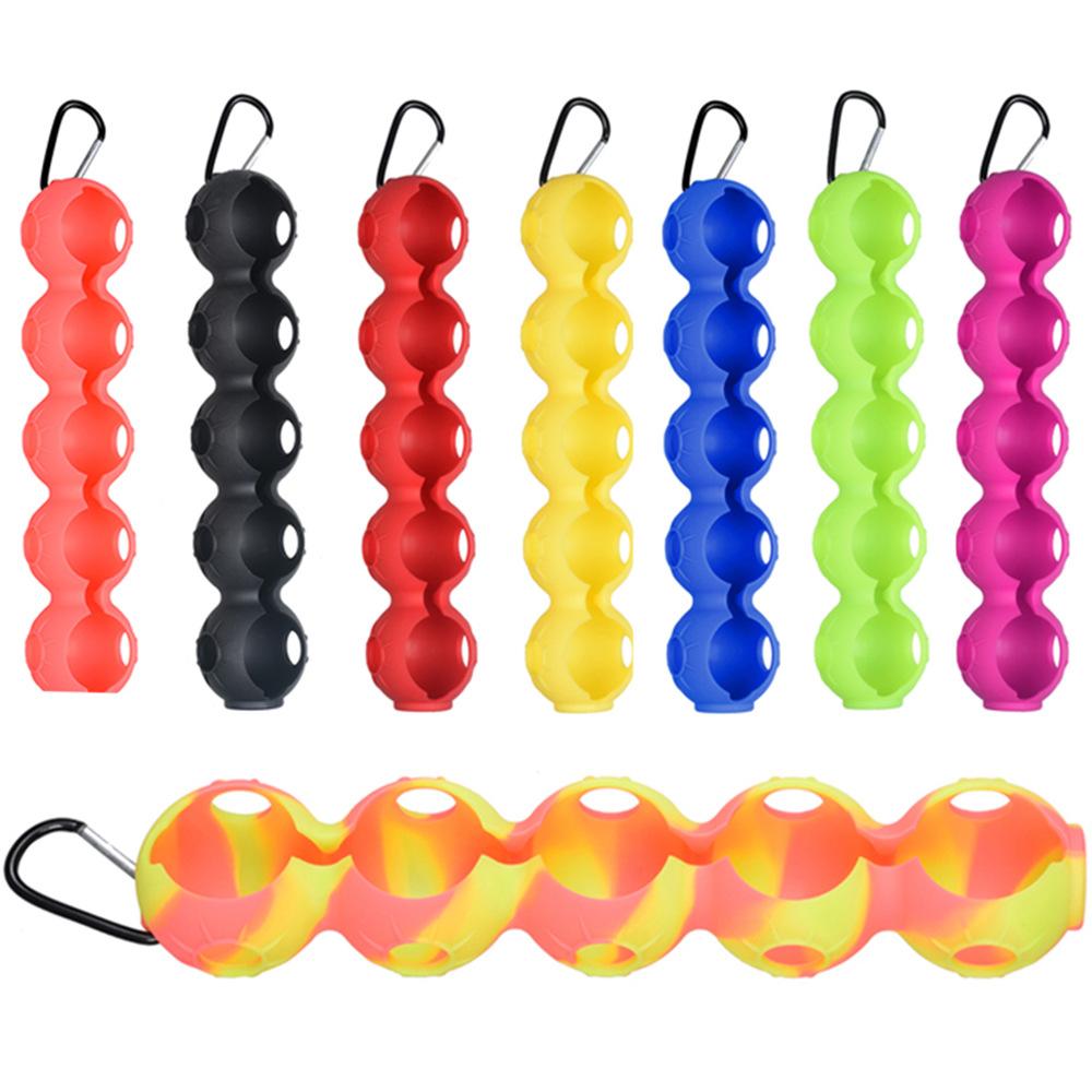 Silicone Golf Ball Bag Protective Cover, Mini Multicolor Ball Pouch, Portable Golf Equipment, Golf Accessories for Men & Women