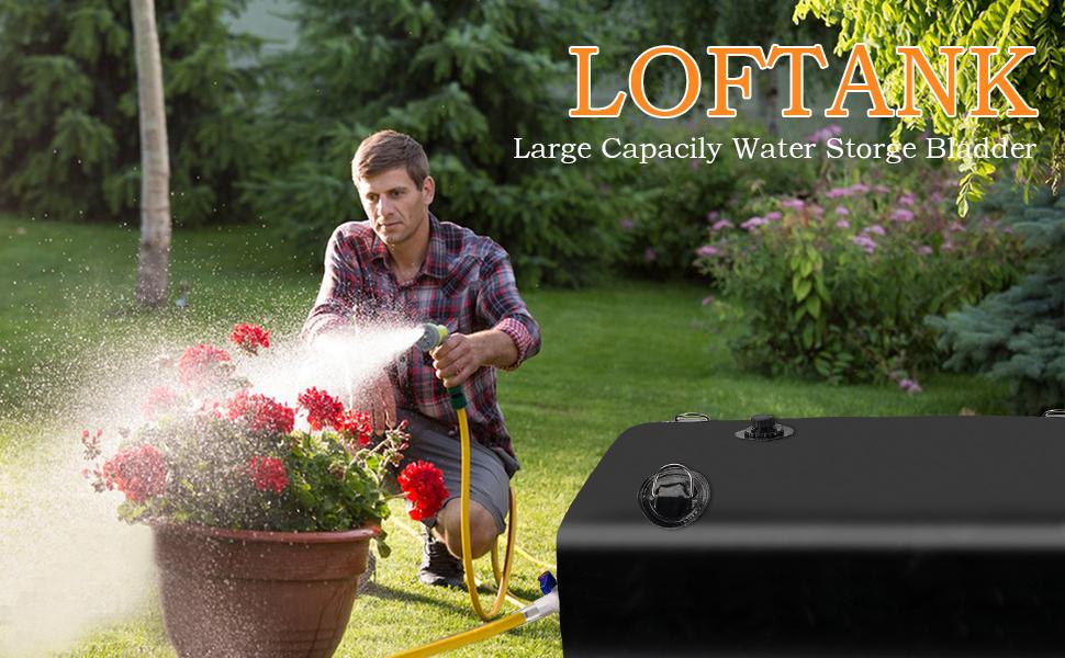 Water Tank, Water Storage Bladder, Portable Water Tank, Water Bladder Tank, Large Water Storage, Water Storage Containers for Camping, Garden, Emergency Water Storage Black