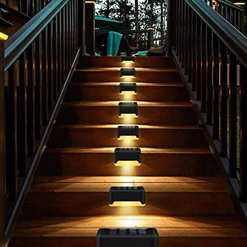 Solar Powered LED Outdoor Deck Lights - Multiple Packs (8/16/32 Count) Waterproof Step & Outdoor Pathway Lights for Stairs, Fence, Outdoor Pathway Light