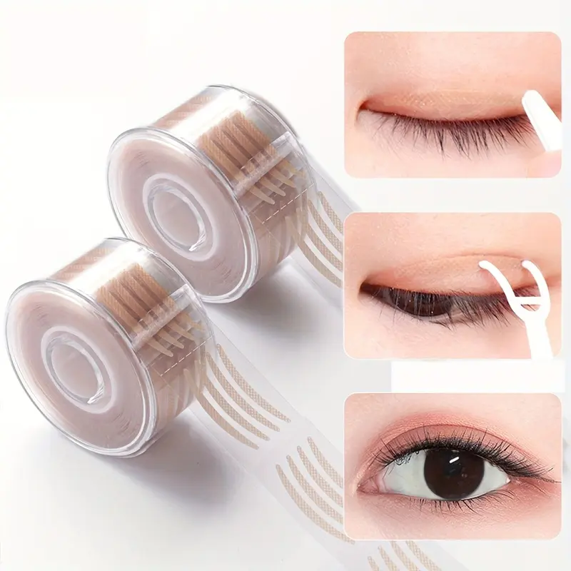 Lift eyelids with 600 invisible eyelid lifting stickers - hypoallergenic self-adhesive tape for instant lifting | seamless and breathable, alcohol free, with convenient fork lever!