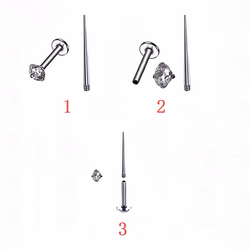 Cute Bowknot Rhinestone 316L Stainless Steel Annular Ear Bone Nail Fashion Delicate Zircon Earring for Women Y2K Punk Jewelry