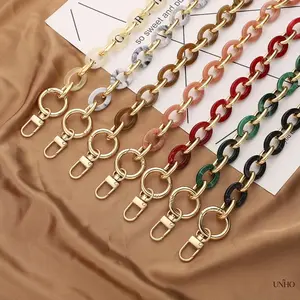 Solid Color Classic Resin Bag Chain, Lightweight Detachable Replacement Handbag Strap, Durable DIY Refit Purse Link Ornament, Versatile Stylish Bag Accessory For Women Daily Casual Outfits, Ideal Decorative Strap To Renovate Crossbody Shoulder Handbags &