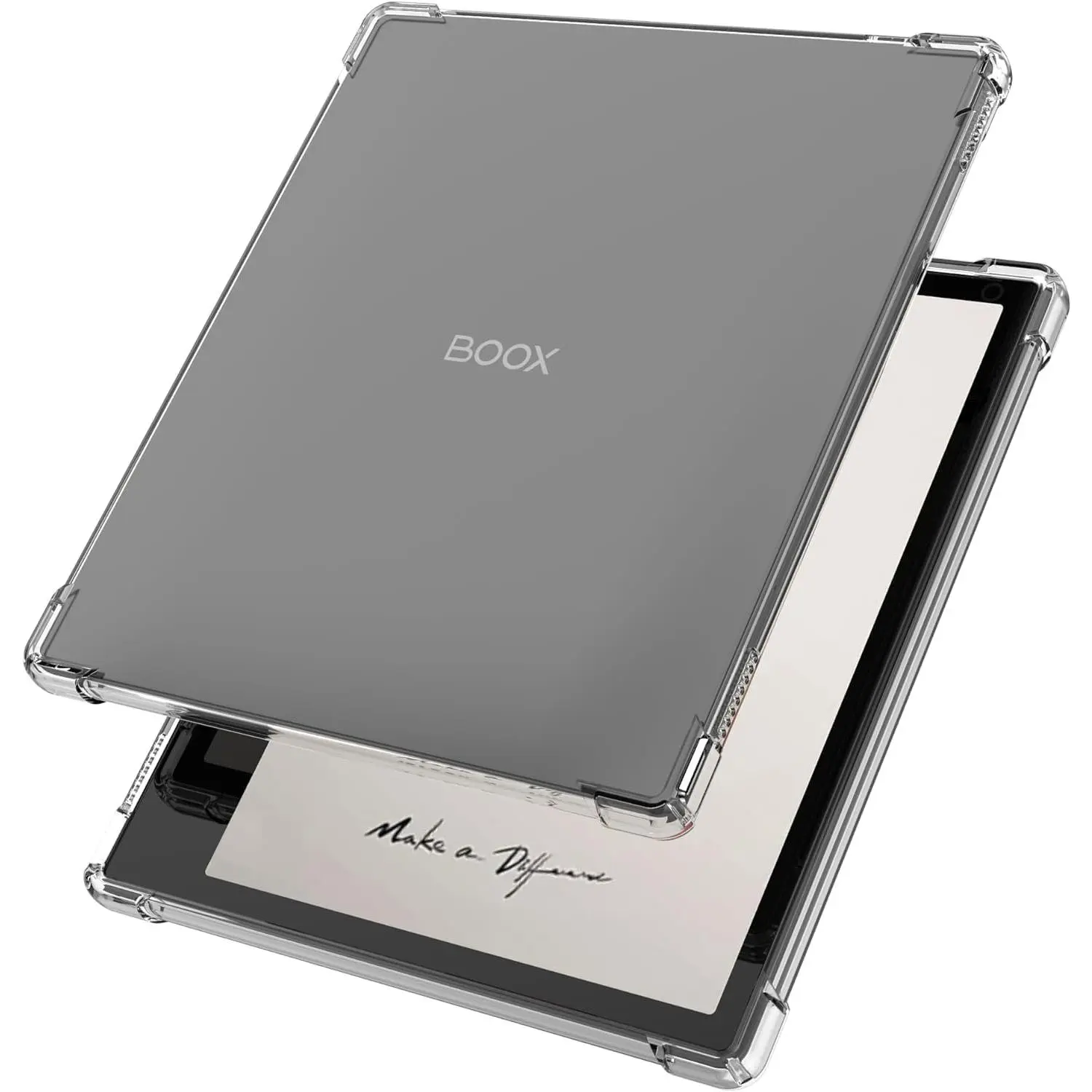 Case for 7'' for Onyx Boox Tablet Go 7/GO 7 Color Series (1/2th Gen,2024/2025 Released)/Onyx Boox Leaf2/Leaf3/Leaf3 C/Page/ e-Reader Case Clear,Shockproof Soft TPU  Cover-Clear
