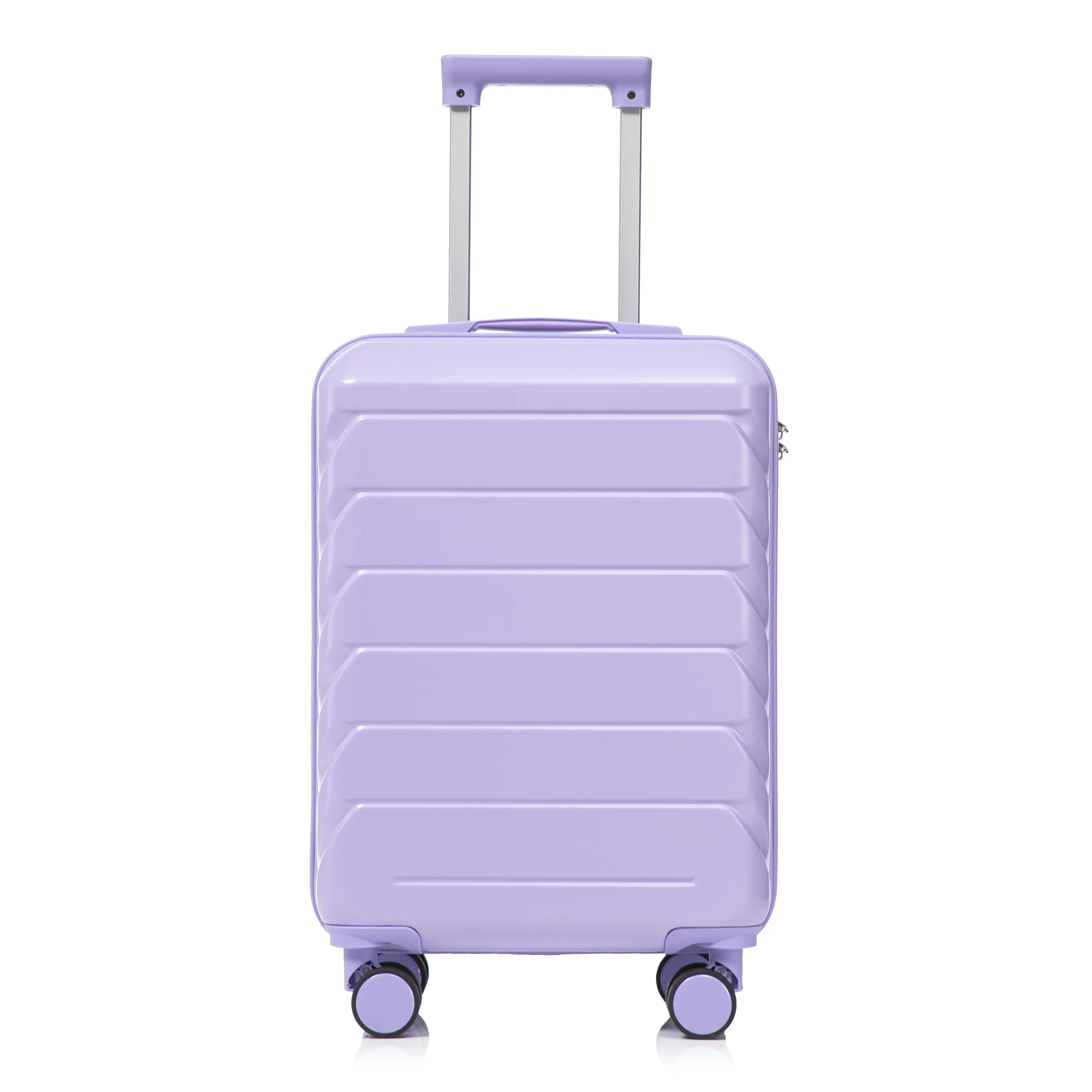Nokaa 20 Inch ABS Hard Shell Travel Checked Luggage, Scratch Resistant Surface, Four Multi-Directional Wheels, Combination Lock, Blue+Purple Color Option, Lightweight Durable Suitcase for Travel, Vacation, Business Trips, Carry-On Bag