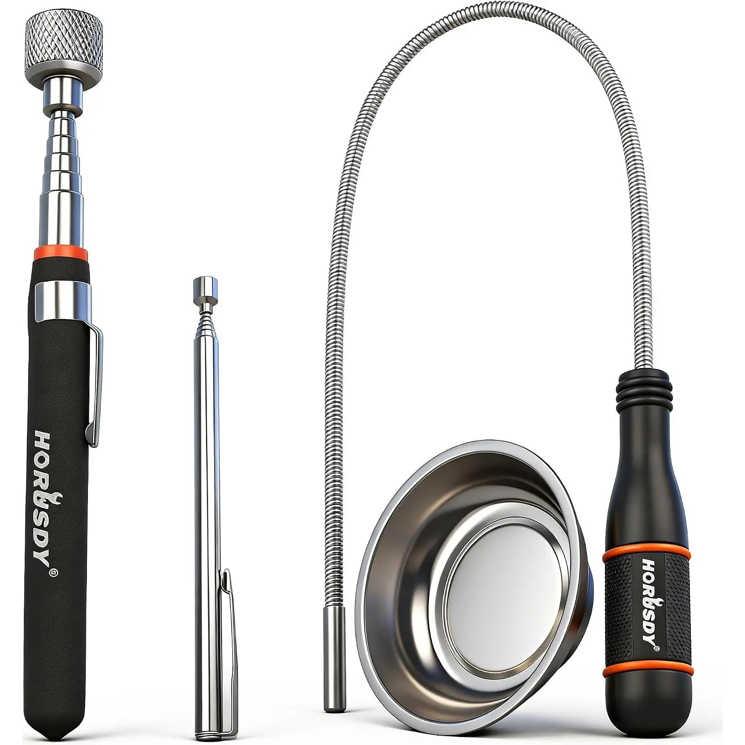 4-PIECE Pickup Set - Extendable Pick Up,Bendable Stick