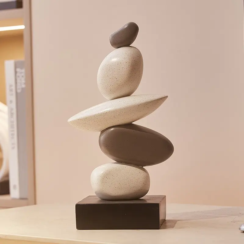 Stone Brings Good Fortune Living Room TV Cabinet Decorative Statues Ornaments Office Study Desk High-End Feeling Housewarming Gifts