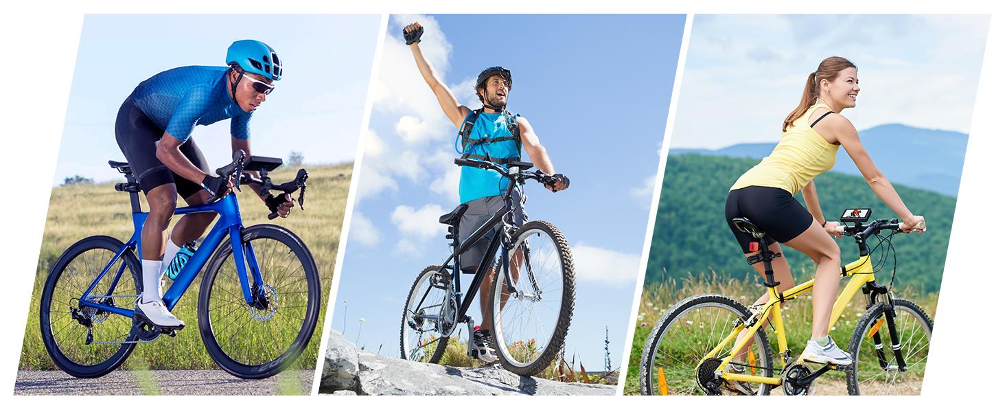 Handlebar Bike Mirror, Bicycle Rear View Camera with 4.3'' HD Night Vision Function, 145° Wide Angle View, Adjustable Rotatable Bracket, Compatible with Bicycle, Mountain, Road Bike