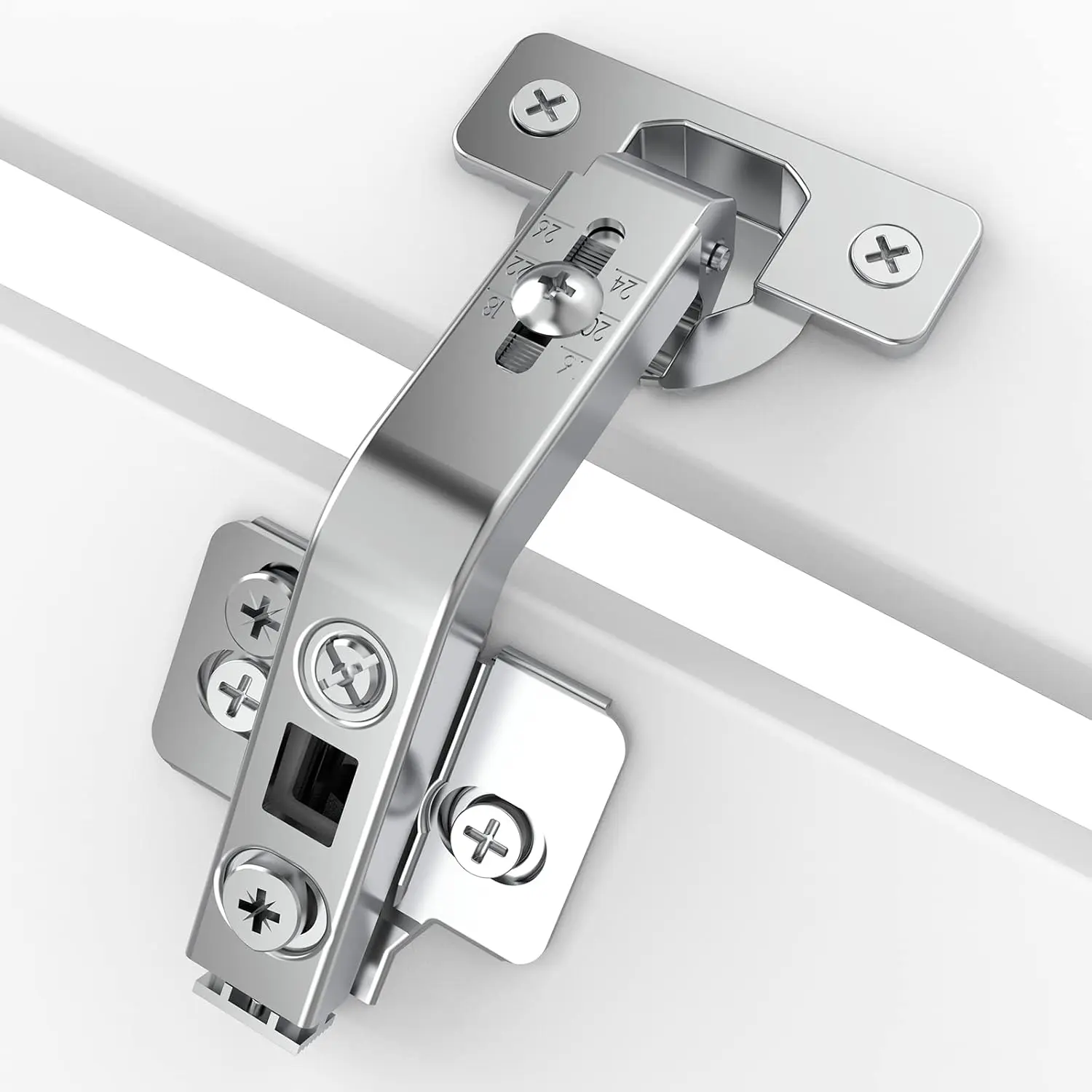2 Pack 135° Lazy Susan Corner Hinge, Adjustable Three-Dimensional Hinge Base, Adjustment Full Overlay Concealed for Kitchen Cabinet  Hardware, Cupboard Folded, Folden Door