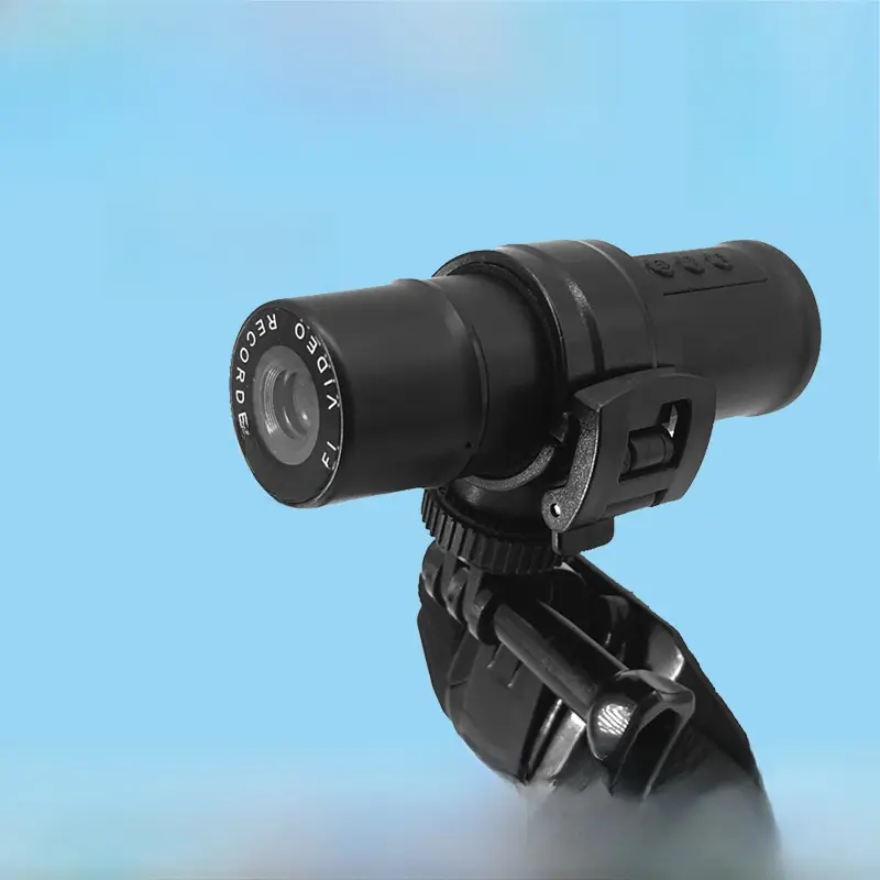 Compact 1080P WiFi Motorcycle Dash Cam - Waterproof Helmet Action Camera for Bike, Electric Scooter, Bike/Scooter